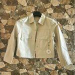 Ladies Leather Jacket Zipper OFFWHITE | China Imported