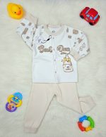 Premium Printed Shirt & Pant Set for Boys - Comfortable Outfit (Brown & Blue) - Image 2