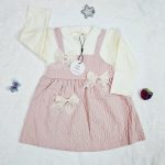 Bow Perl Frock BABY PINK