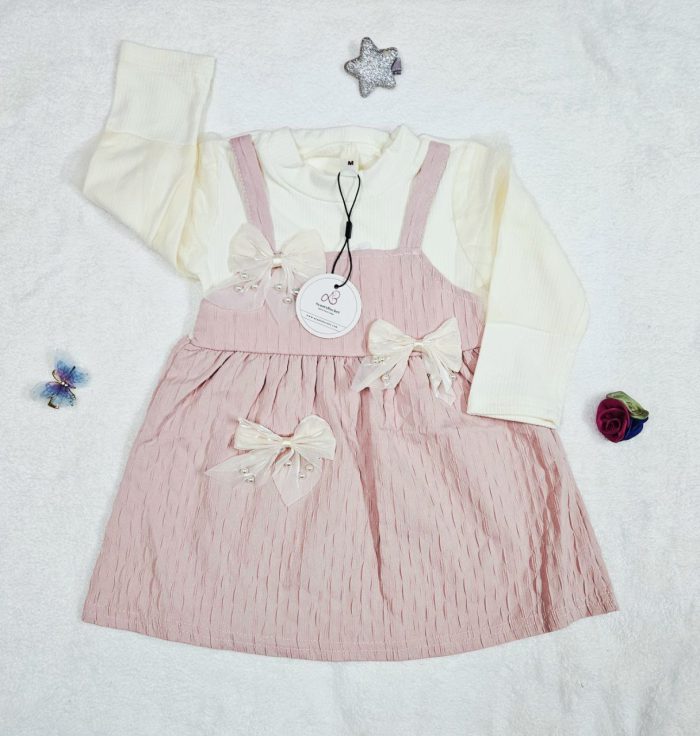 photo_2025-12-21_23-32-56 Bow Perl Frock BABY PINK - Image 1